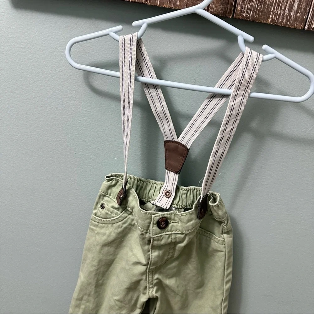 Carter's Child of Mine Baby Boy and Pant Outfit overalls suspenders 12 months
